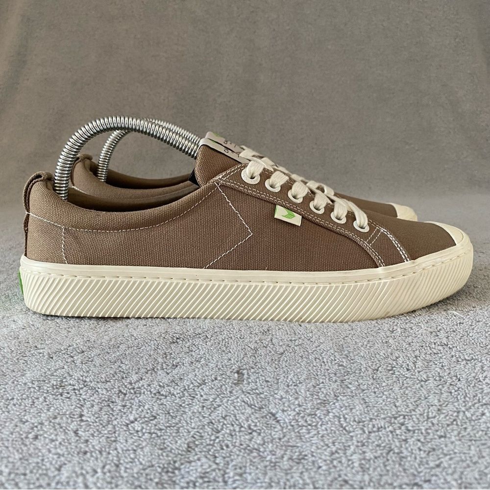 Cariuma Shoes Womens 10.5 Mens 9 Brown OCA Low Top Canvas Sneaker Rio Brazil